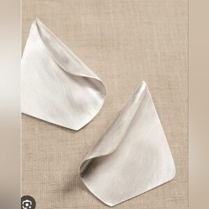 Kite Post Earrings by Aureus + Argent Sculptural Folded Silver-Tone Statement